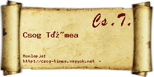 Csog Tímea névjegykártya
